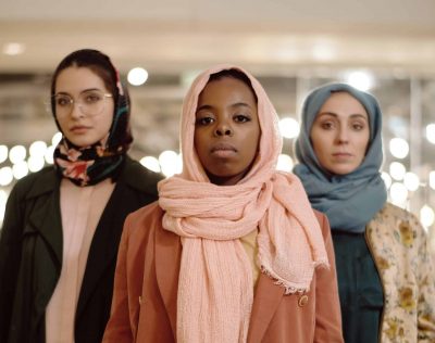 Multi-ethnic group of contemporary muslim women posing confidently representing diversity and empowerment