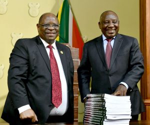 Chief Justice Raymond Zondo and President Cyril Ramaphosa Chief Justice Raymond Zondo and President Cyril Ramaphosa