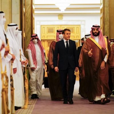 French President Emmanuel Macron and Saudi Crown Prince