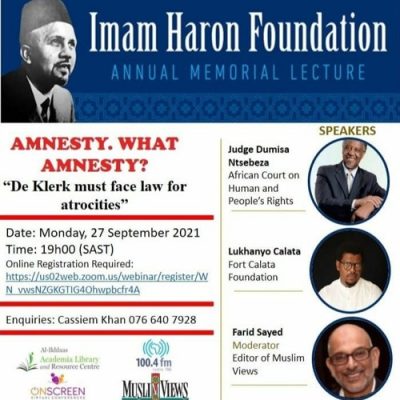 Imam-Haron Lecture 2021