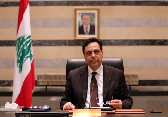 Image: Lebanon’s PM Diab is pictured at the government palace in Beirut Lebanon's Prime Minister Hassan Diab is pictured at the government palace in Beirut, Lebanon, August 10, 2020. REUTERS/Mohamed Azakir