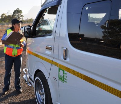 Roadside checking by traffic law enforcement officers will take place_ arrive alive