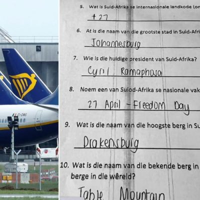 Ryanair questions to South Africans